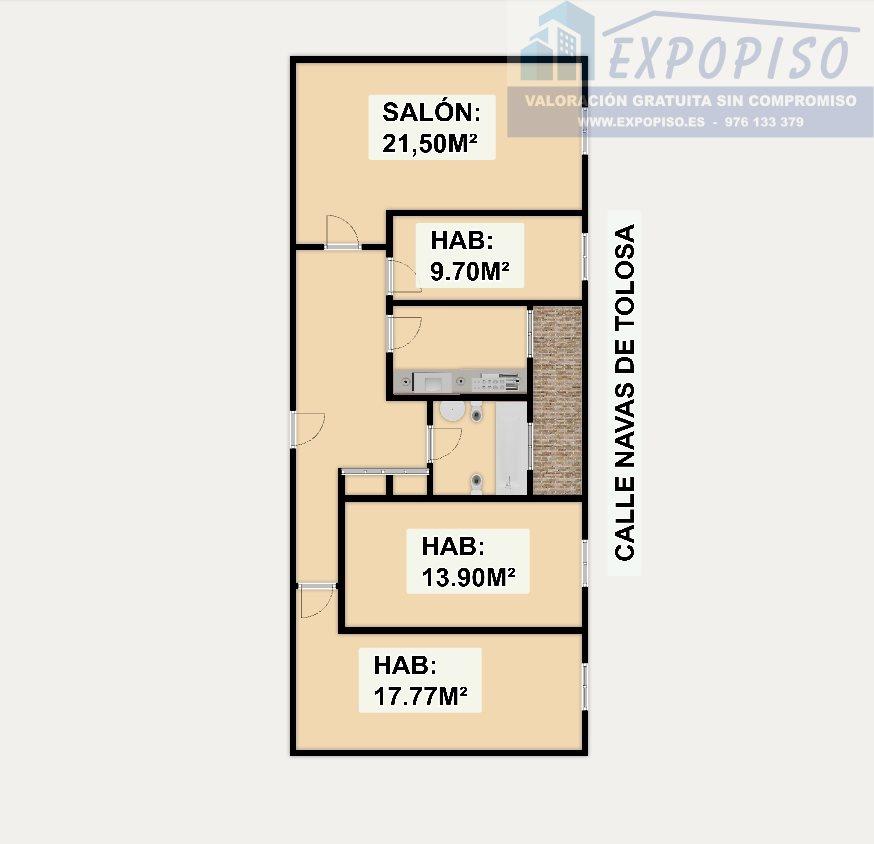 Piso en Venta en calle Navas de Tolosa Zaragoza - Imagen# 2